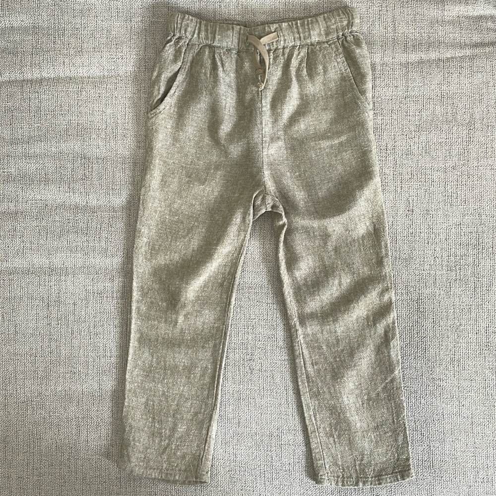 Rylee + Cru linen drawstring pants, size 4/5 years